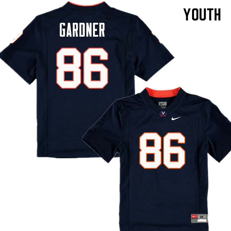 Youth #86 Ross Gardner Virginia Cavaliers College Football Jerseys Sale-Navy - Click Image to Close